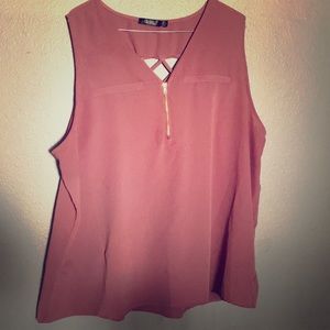 Sleeveless Pink Shirt